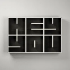Libreria a cubi componibile lettere alfabeto ABC HEY YOU
