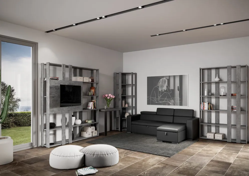 Libreria ad angolo verticale Inedditah Angolo B