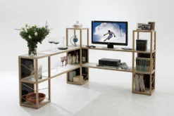 Libreria angolare in rovere naturale Castelli 4