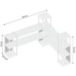 Libreria angolare in rovere naturale Castelli 4