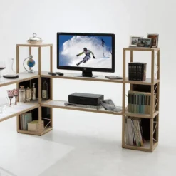Libreria angolare in rovere naturale Castelli 4