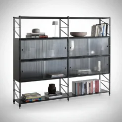 Libreria da parete in acciaio Melker 25