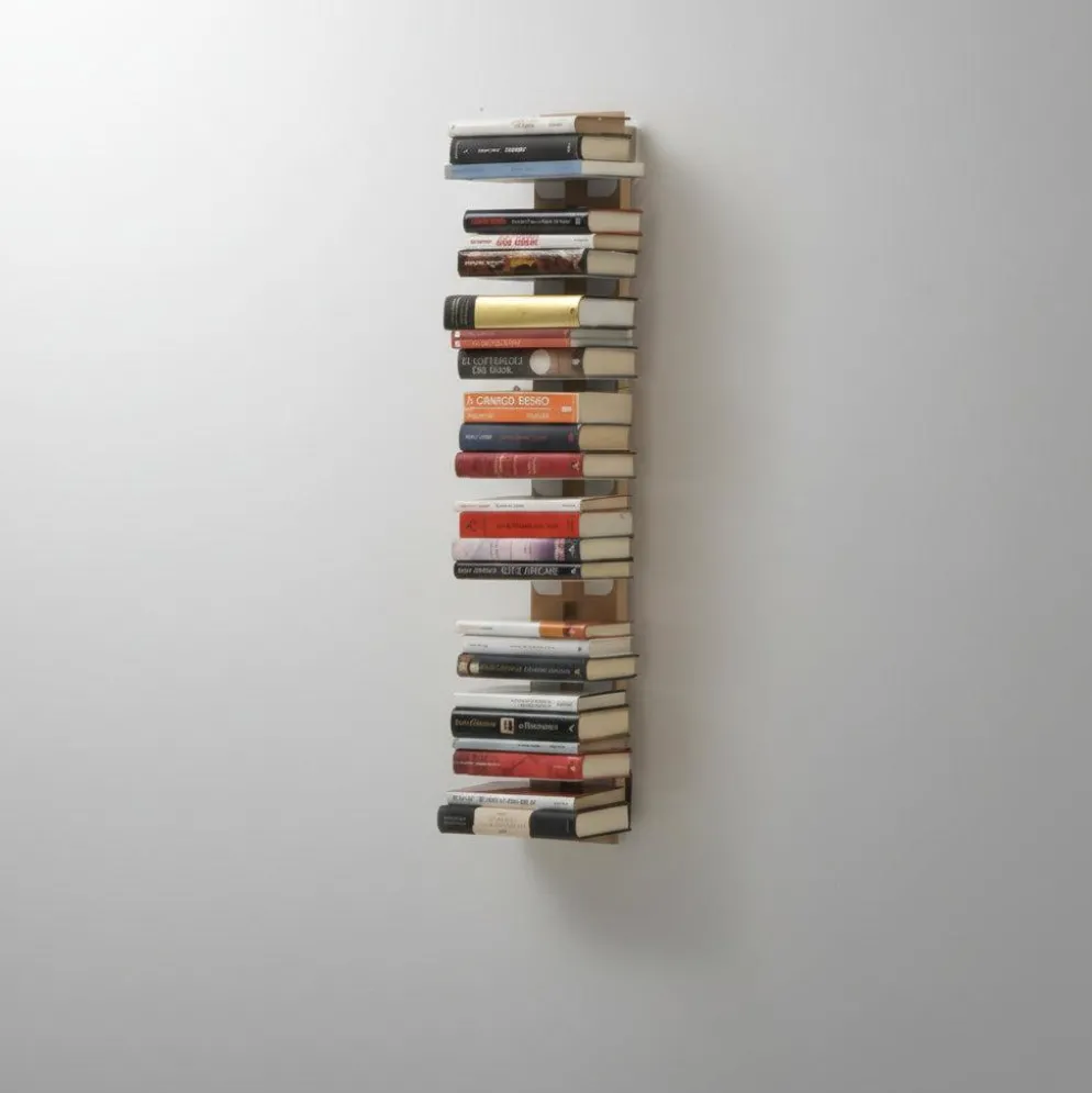 Libreria sospesa a muro in legno Zia Ortensia