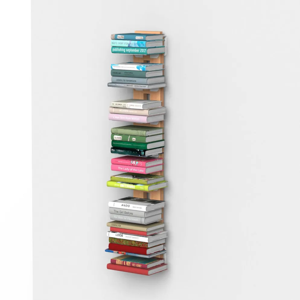 Libreria sospesa a muro in legno Zia Ortensia