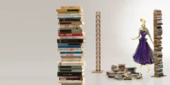Libreria sospesa a muro in legno Zia Ortensia