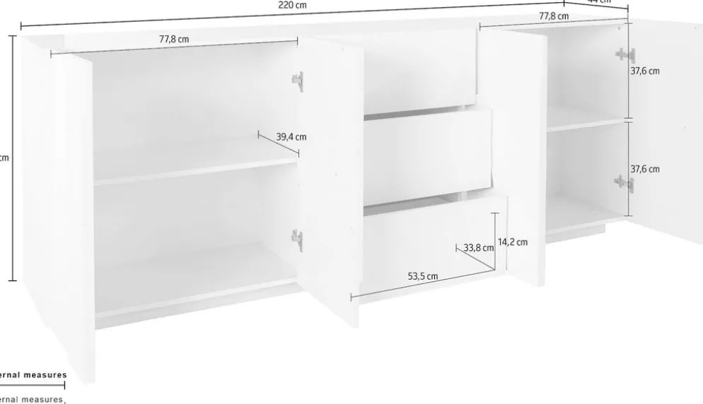 Madia moderna Taylor 4A/3C White