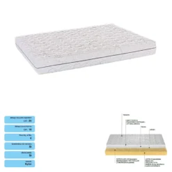Materasso una piazza e mezza Comfort 130x210