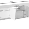 Mobile porta TV Annabel 4A/1C/1V White