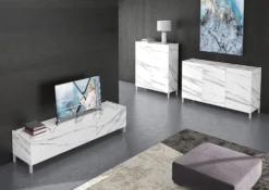 Mobile porta TV Melbourne Marble