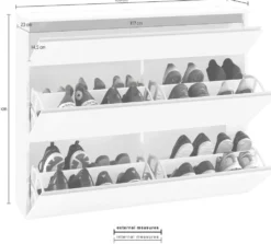 Mobile scarpiera ingresso Neville 2 White