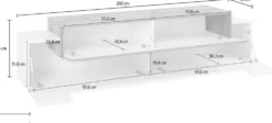 Mobile TV 200 cm Krisen Cement