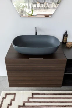 Mobili bagno in legno Qubo 1 di Loetrà