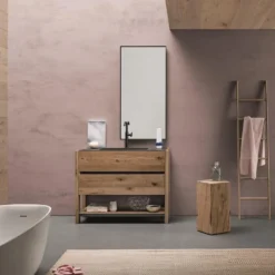 Mobili bagno in rovere Old Wood 5 di Loetrà