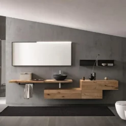 Mobili bagno in rovere Old Wood 3 di Loetrà