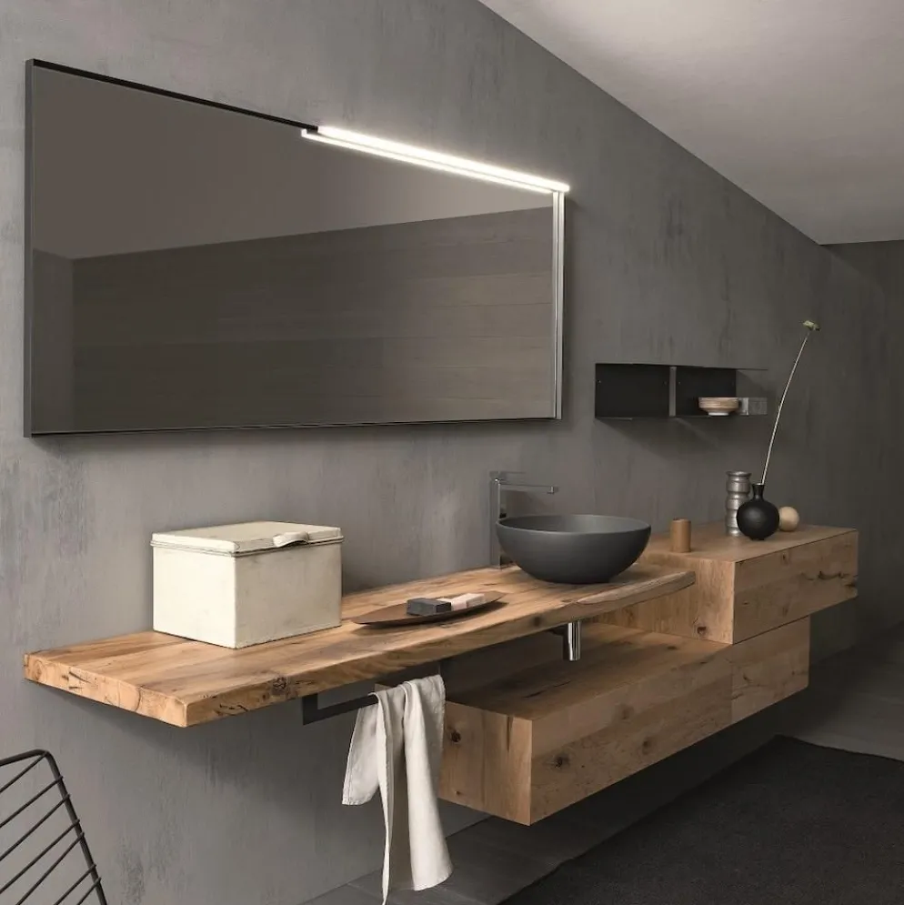 Mobili bagno in rovere Old Wood 3 di Loetrà