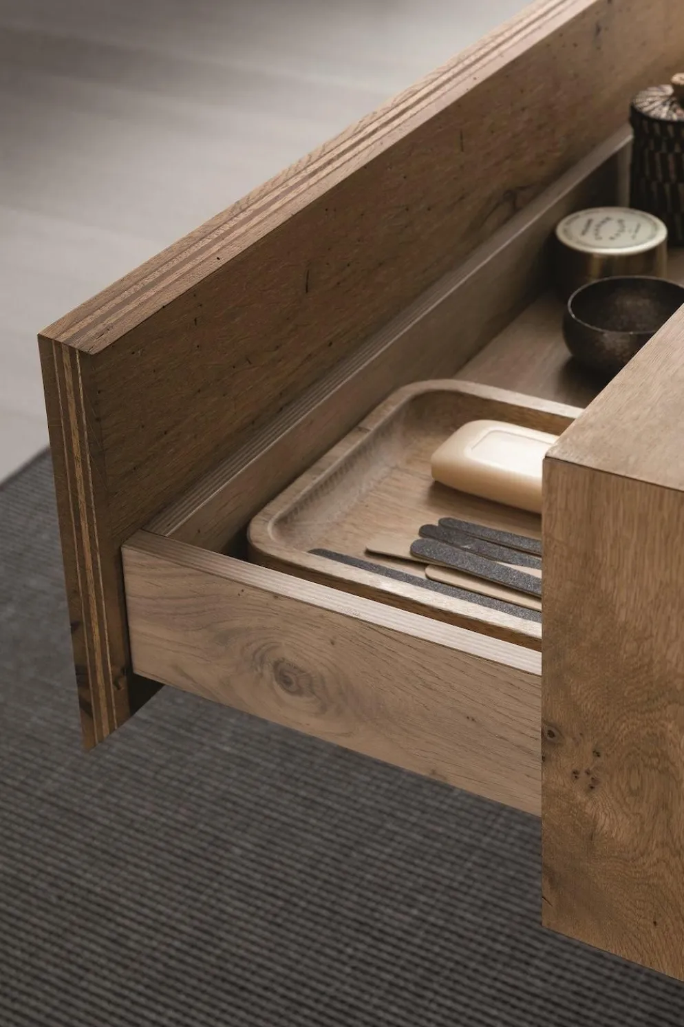 Mobili bagno in rovere Old Wood 3 di Loetrà