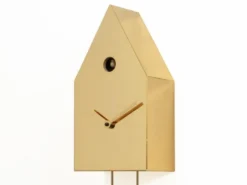Orologio da parete a cucù in metallo 24k