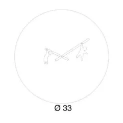 Orologio da parete in legno bianco Time2play