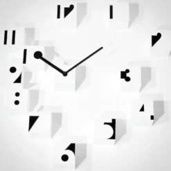 Orologio parete RND_Time Optical a cubetti da fissare a muro