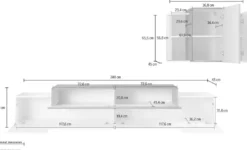 Parete attrezzata Krisen 240 White Report