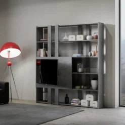 Parete attrezzata libreria Inedditah H