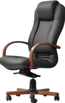Poltrona da ufficio in pelle Notaio