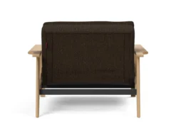 Poltrona design Dublexo Frej con braccioli in legno