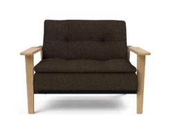 Poltrona design Dublexo Frej con braccioli in legno
