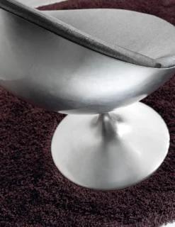 Poltrona design in alluminio Luna