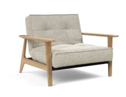 Poltrona design scandinavo in tessuto SplitBack Frej