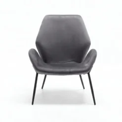 Poltrona Elvara in velluto con gambe in metallo nero