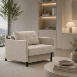 Poltrona letto con braccioli Cubed Arm 90