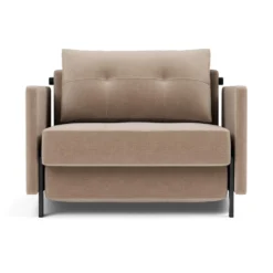 Poltrona letto con braccioli Cubed Arm 90