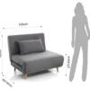 Poltrona letto singolo design moderno Garner