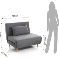 Poltrona letto singolo design moderno Garner