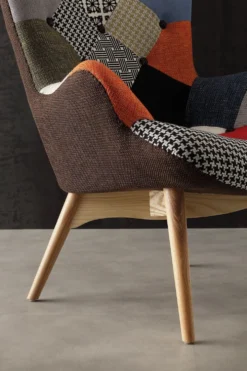 Poltrona patchwork per camera letto o soggiorno Kaunas