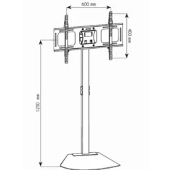 Porta TV da pavimento a colonna Morris4
