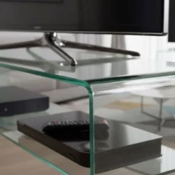 Porta TV in vetro curvato trasparente Fancy 110