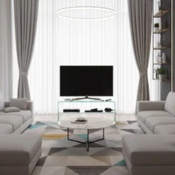 Porta TV in vetro curvato trasparente Fancy 110