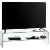 Porta TV in vetro curvato trasparente Fancy 130