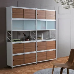 Scaffale libreria con ante Melker 35
