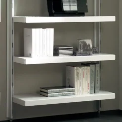 Scaffale libreria in acciaio bianco o nero Astryd 15
