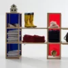 Scaffale per negozio in legno e plexiglass Castelli 2