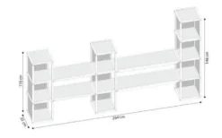 Scaffale per negozio in legno e plexiglass Castelli 2