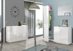 Scarpiera design a due ante Taylor White