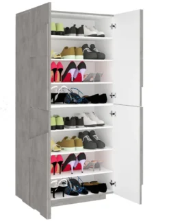 Scarpiera design a quattro ante Taylor Cement