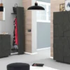 Scarpiera moderna a due ante Taylor Slate