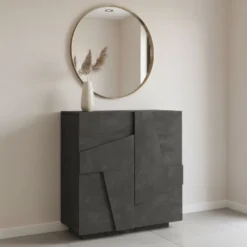 Scarpiera moderna a due ante Taylor Slate