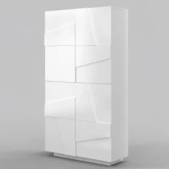 Scarpiera moderna a quattro ante Taylor White