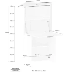 Scrivania angolare a scomparsa Geometry